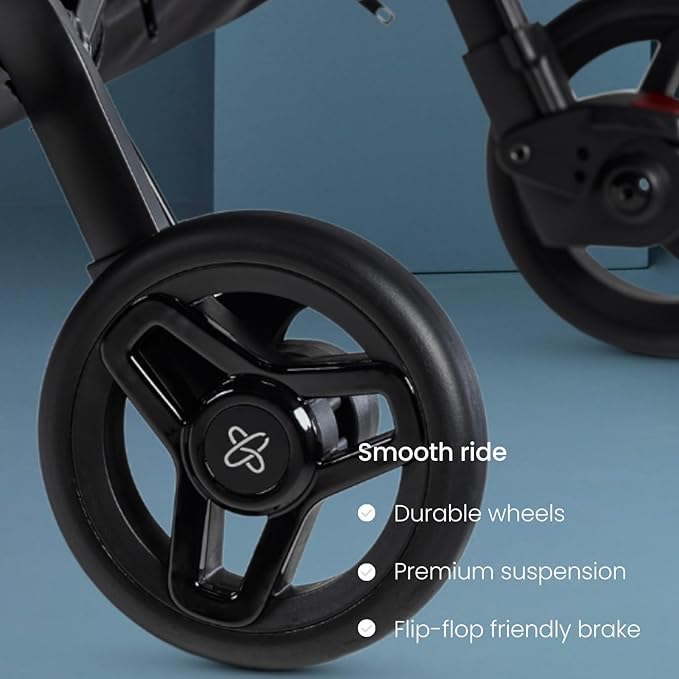 Silver Cross Jet Double - Full Size Side by Side Double Infant & Toddler Stroller - Lightweight, Compact & Easy to Fold, with All-Terrain Wheels – Disney Park Approved, Space Black