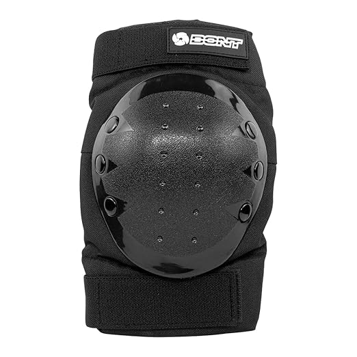 Bont Skates Kids Black Protective Pads Set with Knee, Elbow and Wrist Guards for Inline, Roller Skate (Black, L)