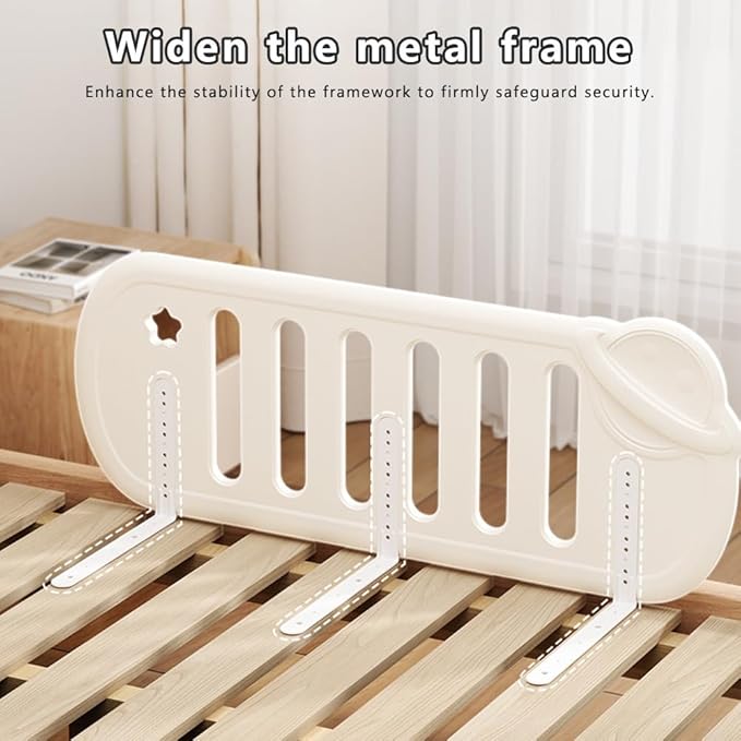 Child and Baby Bed Rail - Universal Bed Rail with Reinforced Anchors for Baby Bed Armrests Suitable for Double Beds,, King and Double Bed, Thick Mattresses, and Embedded Beds (Cloud (34.7 ") 1 Set)