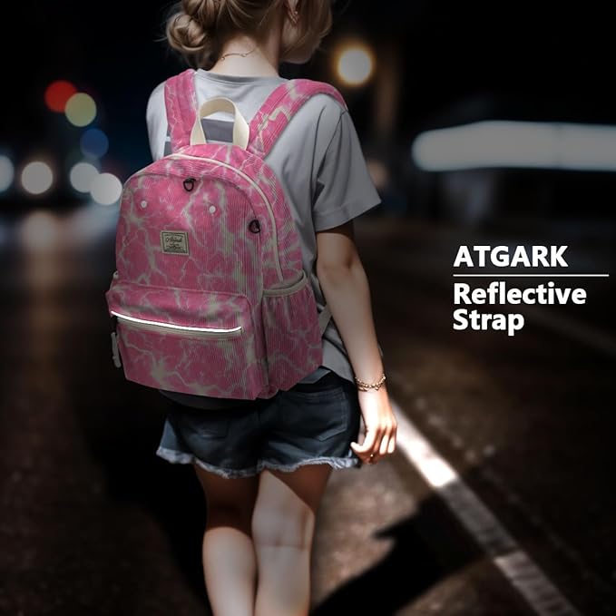 atgark Corduroy Toddler Backpack for Girls 2-5: Preschool Backpack for Girls
