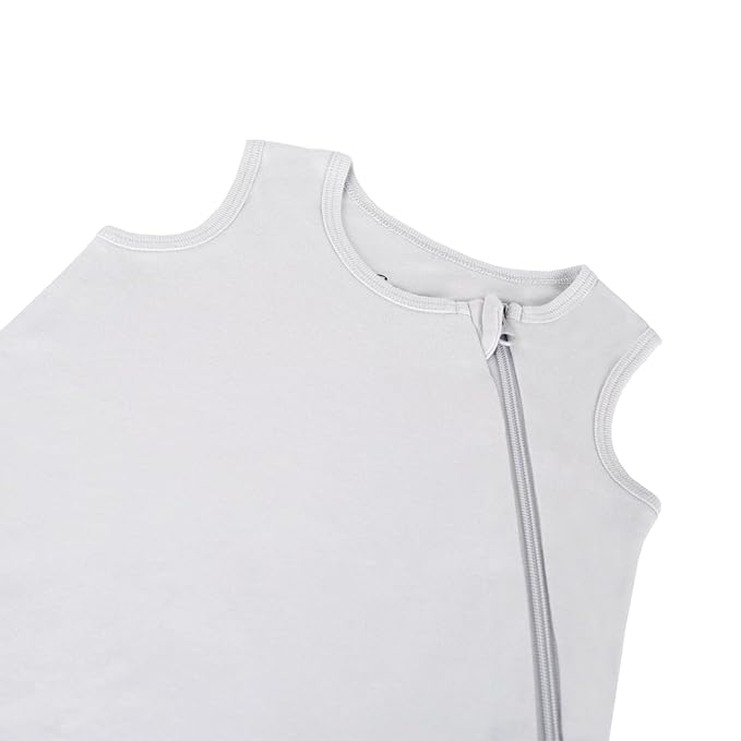 Rayon from Bamboo Sleep Sack Baby Wearable Blanket 0.5 Tog Soft Kids Sleeping Bag Toddler Sleeveless 0-6 Months Infant Newborn Swaddle Blanket 2-Way Zipper Unisex Boys Girls Sleepsack Grey