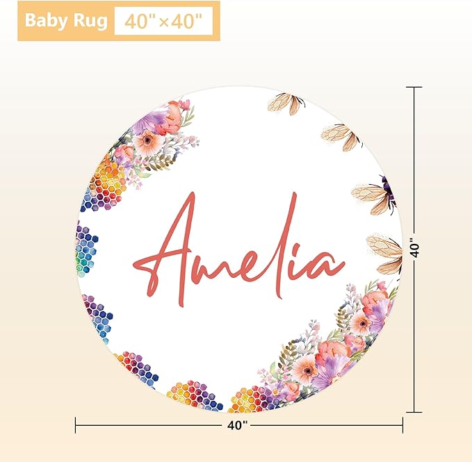 Custom Baby Crib Bedding Set - 3 Pcs Personalized Nursery Bedding Set with Name, Soft Double Layer Baby Crib Set for Girls Boys, Customized for Toddlers Infants, Yellow Bee