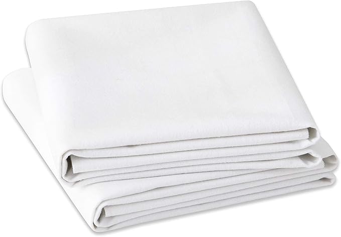 Flannel Protector Pad，100％ Waterproof Mattress Protector Pad, One Size, 34" X 54"-2Pack