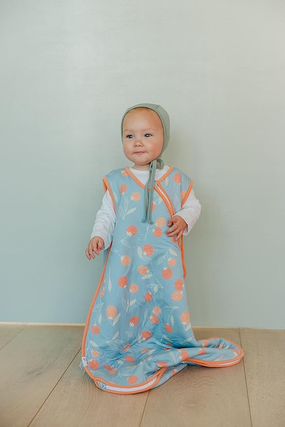 Copper Pearl Sleep Sack: Warm and Cozy Baby Bag in a Variety of Trendy Designs, Safe Alternative to Blankets, Sleeveless Baby Sleep Sack Swaddle Sizes Newborn to 24 Months - Clementine