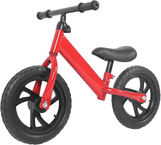 Drfeify Toddler Balance Bicycle High Carbon Steel Adjustable Seat Height 2 Foam Rubber Wheels Kids Walker Bike for Balance Training Kids Sports