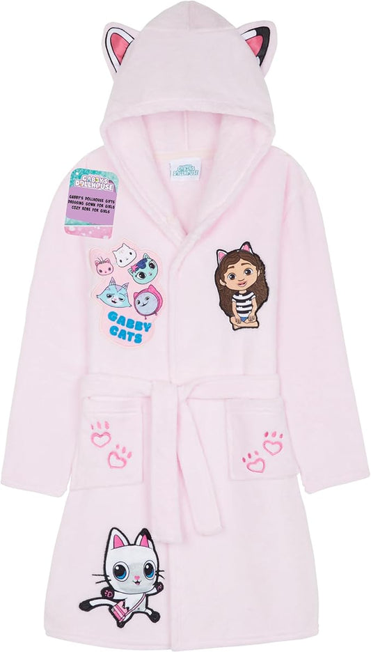Get Trend Fleece Bathrobe for Girls, Teens, Dressing Gown, Soft Hooded Robe, Cozy Loungewear, Sleepwear Gifts for Girls