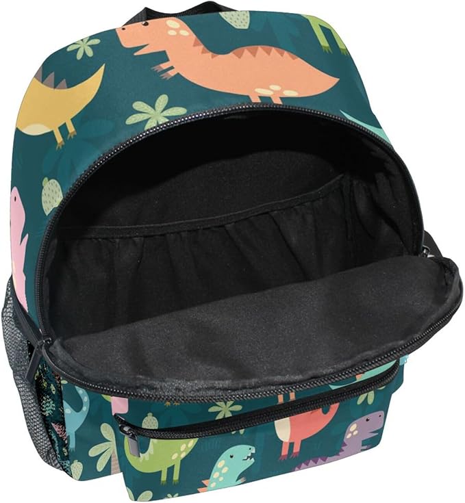 ALAZA Cute Toddler Backpack Dinosaurs Colorful Backpack for Boys Girls Kindergarten Backpack Toddlers Daycare Bag Preschool Backpack