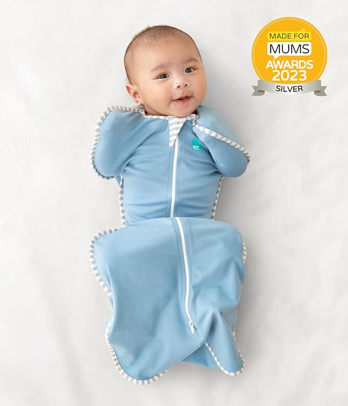 Love to Dream Swaddle UP, Baby Sleep Sack, Self-Soothing Swaddles for Newborns, 8-13 lbs, Snug Fit Helps Calm Startle Reflex, New Born Essentials for Baby, Dusty Blue