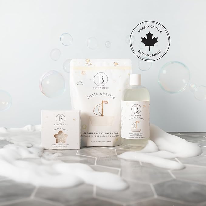 Bathorium Little Charlie Bath Soak, Nourishing Soak for Babies, Made with Colloidal Oat, Chamomile & Coconut, Moisturizes & Soothes Delicate Skin, 26 oz