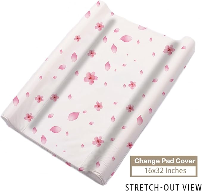 Custom Name Crib Bedding Set 3-Piece – Pink Flower Elephant Design Baby Bedding Set with Personalized Soft Blanket, Fitted Sheet, Changing Pad Cover – Ideal Newborn Gift for Boys and Girls