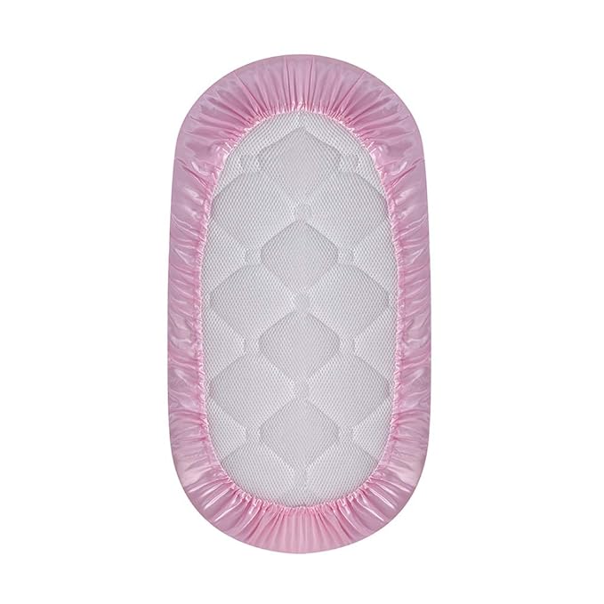 Pro Goleem Satin Bassinet Sheet Great for Baby Hair Soft Silk Feeling Sheet for Cradle or Bassinet Pad＆Mattress for Girls Gift for Newborn and Infant Pink