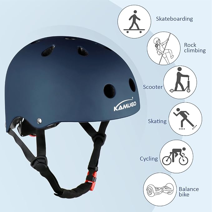 KAMUGO Kids Adjustable Helmet, Suitable for Toddler Kids Ages 2-14 Boys Girls, Multi-Sport Safety Cycling Skating Scooter Helmet