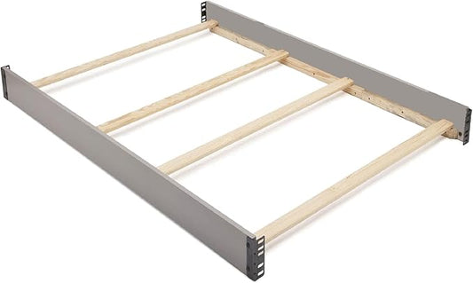 Full-Size Conversion Kit Bed Rails Compatible with Haven & New Haven Convertible Cribs by Delta Children - Solid Wood Rail #0050 - Toddler & Adult Bed Rail for Full-Size - Baby Furniture (Grey - 026)