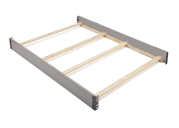 Full-Size Conversion Kit Bed Rails Compatible with Archer Convertible Cribs by Delta Children - Solid Wood Rail #0050 - Toddler & Adult Bed Rail for Full-Size - Nursery Furniture (Grey - 026)