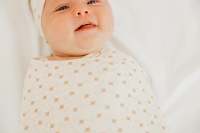 Copper Pearl Baby Swaddle Blanket - Premium Knit Baby Blanket, Large Soft Stretchy Receiving Blankets for Baby Boy and Girl, Swaddles for Newborn, Infant, and Toddler (Hunnie)