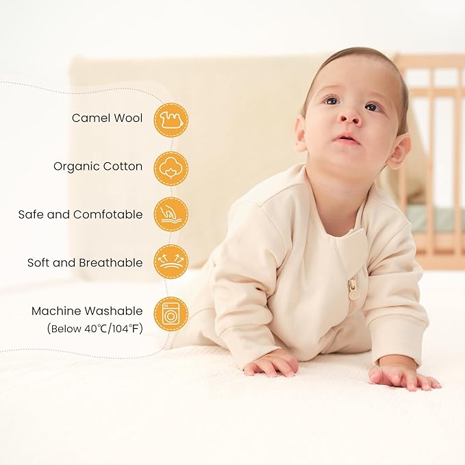 Unisex Sleeping Bag for Babies and Toddlers 1.0 Tog Sleep Sack 6-18 Months, Newborn Sleep Sack, Wearable Blanket Baby, One Piece Long Sleeves, Gifts for Baby