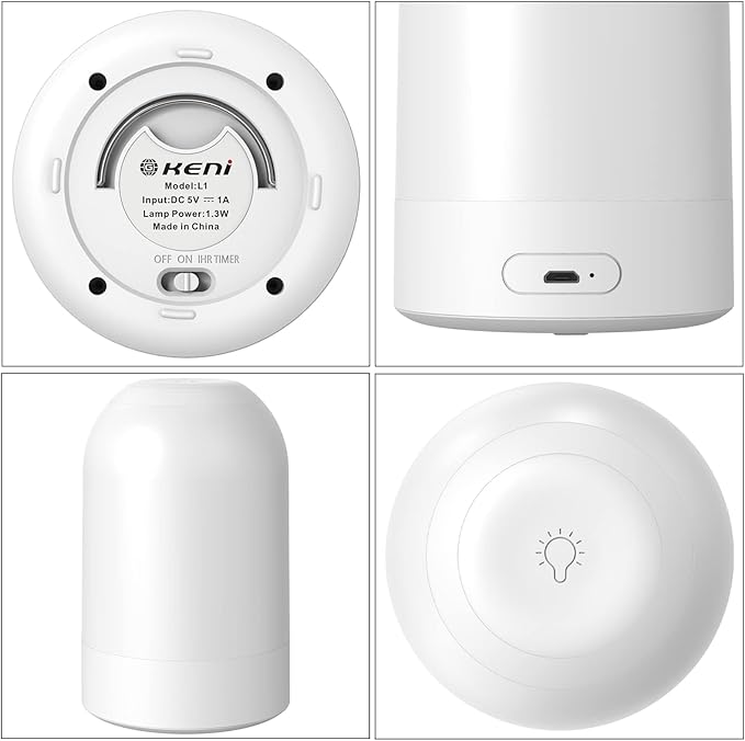 Bedside Touch Night Light, Baby Nursery Nightlight for Kids Adults, Egg Light with Timer, Dimmable Small Cordless Table Lamp for Nightstand/Bedroom/Children's Room, USB Rechargeable, White/Warm/Amber
