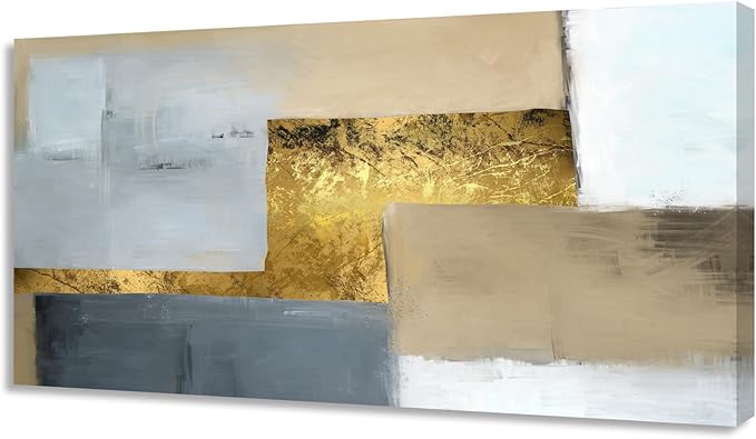 KUNHAAH Wall Art Canvas Painting Modern Simple Abstract Art 1 Piece HD Decorative Painting Picture Poster Print Framed and Stretched Ready to Hang for Living Room Bedroom Office Artwork