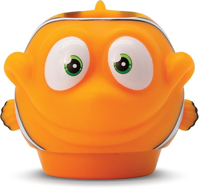 Suddy Buddy Bubble Bath Toy, Kids Ages 3+, Boys & Girls, Safe & Clean, Collect All Four. Includes: 1 Character Soap Dispenser, 1 Trading Card, and 3 Super Bubble Drops. Clownfish
