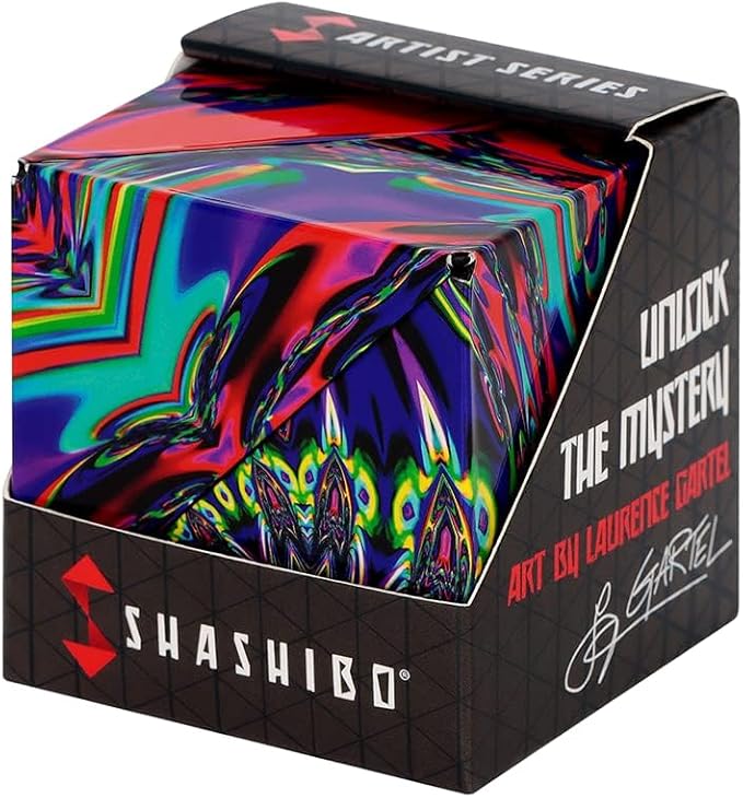 Shashibo Shape Shifting Box - Award-Winning STEM Fidget Toy with Strong Magnets - Fidget Cube Transforms Into 100+ Shapes, Christmas Stocking Stuffers Gift for Kids, Teens, and Adults (Chaos)