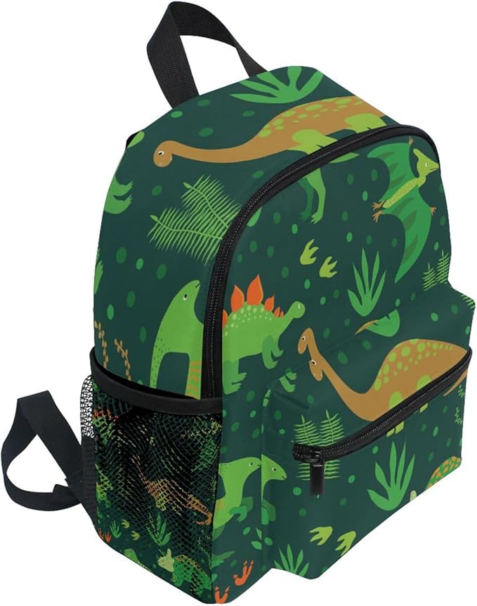 Cute Kids Back Pack Green Dinosaurs Todder Backpack Lightweight Preschool Kindergarten Book Bag Practical and Durable Daycare Bag for Travel,Toys
