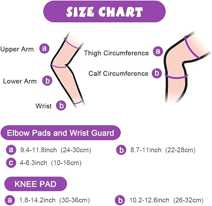 Kids Protective Gear Set Knee Pads for Kids 3-14 Years Toddler Knee and Elbow Pads with Wrist Guards 3 in 1 for Skating Cycling Bike Rollerblading Scooter