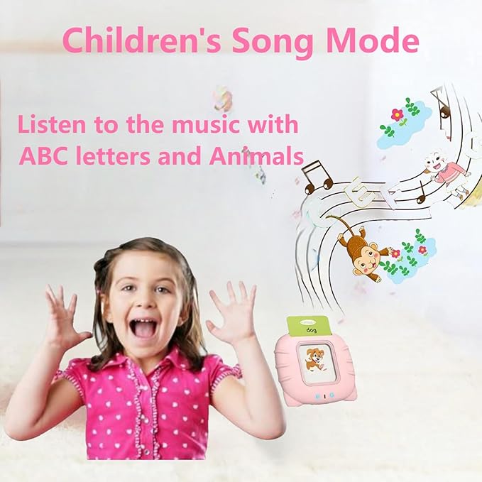 Talking Flash Cards,Kids Toddler Flash Cards with 224 Sight Words,Montessori Toys,Autism Sensory Toys,Speech Therapy,Learning Educational Gifts for Age 1+ Years Old Boys and Girls with A Dinsour Bag.