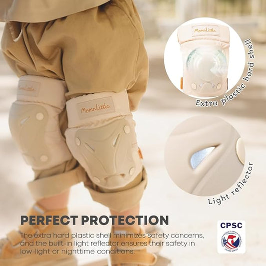MomnLittle Kids Protective Gear Set Bicycle Skateboard Scooter Roller Skating Inline Skating Bike Cycling Girl Boy Knee Pads Elbow Pads Wrist Pads