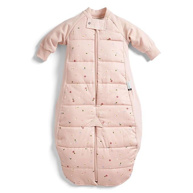 ergoPouch Sleep Suit Bag 3.5 TOG – Baby Sleep Sack & Wearable Blanket, 2-in-1 Convertible Sack to Suit with Legs for Safe Movement, Regulates Temperature Overnight, Unisex (2-4 Years, Daisies)