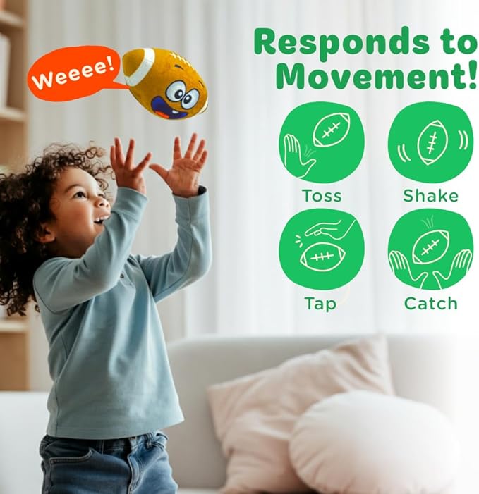 Move2Play, Hilariously Interactive Toy with Music & Sound Effects for Boy & Girl | Ball for Toddler & Baby | 6, 12, 18+ Months | 1, 2, 3+ Year Old