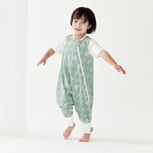 Duomiaomiao 0.5 TOG Toddler Sleep Sack 36-48 Months 100% Cotton Lightweight Baby Sleep Sack with Feet, Breathable Comfy Toddler Wearable Blanket