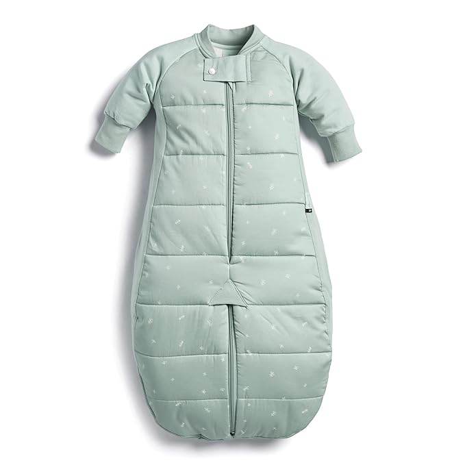 ergoPouch Sleep Suit Bag 3.5 TOG – Baby Sleep Sack & Wearable Blanket, 2-in-1 Convertible Sack to Suit with Legs for Safe Movement, Regulates Temperature Overnight, Unisex (4-6 Years, Sage)