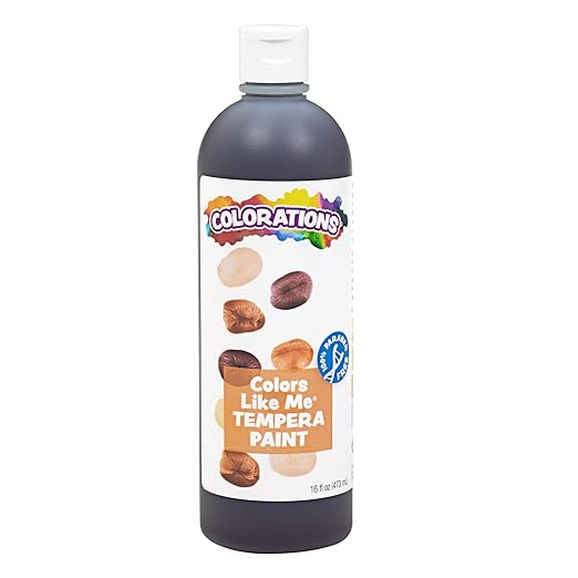 Colorations CMEB Colors Like Me Multicultural Paint, Ebony 16 oz.