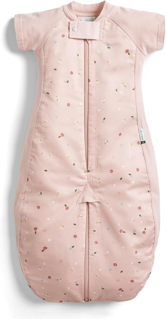 ergoPouch Sleep Suit Bag 1.0 TOG – Baby Sleep Sack & Wearable Blanket, 2-in-1 Convertible Sack to Suit with Legs for Safe Movement, Regulates Temperature Overnight, Unisex (3-12 Months, Daisies)