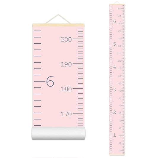 Nustila Height Chart for Kids Minimalist Pink Nordic Growth Chart for Wall, Kids Measuring Chart Height Tracker for Wall Playroom Decor Nursery Room Essentials 79 x 7.9 in