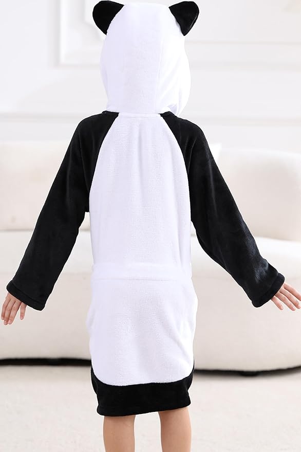 DELEY Girl's Robe Baby Boys Hoodie Robes Toddler Bathrobes for Kids Pajamas Sleepwear