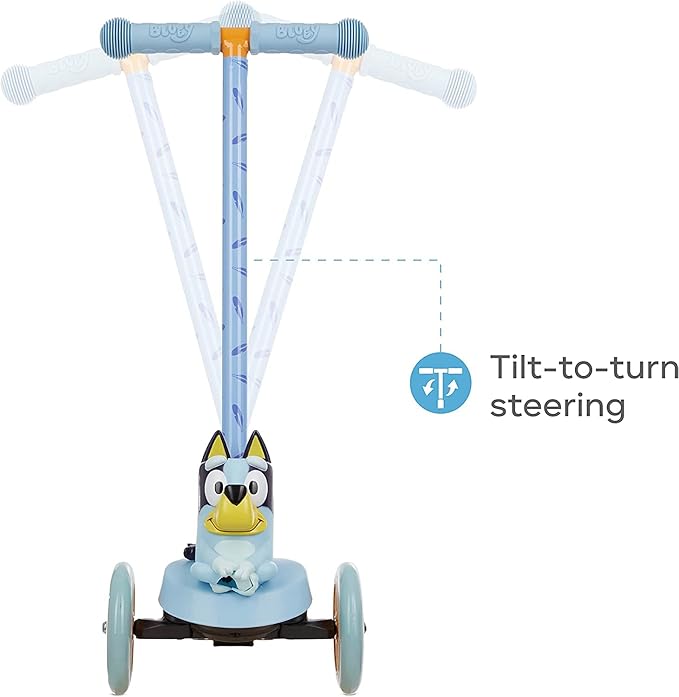 3D Kick Scooter for Kids, Self-Balancing 3 Wheeled Light Up Scooter with Extra Wide Anti-Slip Deck, Rear Brake, Lean to Steer, Lightweight Design, for Kids 3 and up, 75 LB Limit