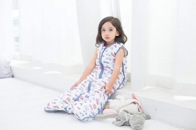 Toddler Sleep Sack, 70% Rayon from Bamboo and 30% Cotton Baby Wearable Blanket Winter 2.5 TOG Sleeping Sacks Warm Soft Car (2-4T)