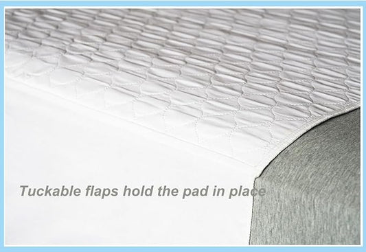 2 Pack Reusable Washable Bed Pads Large Fit Queen Bed 34X60 Absorbent Waterproof Underpad Tuckable Mattress Protector for Adult, Toddlers ,Pets