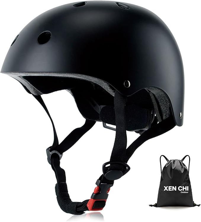 Kids Bike Helmet, CPSC & ASTM Certified, Adjustable EPS Protective Gear, 5 Colors, Multi-Sport for Boys & Girls, 11 Vents, Free Sports Drawstring Bag