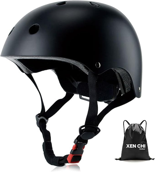 Kids Bike Helmet, CPSC & ASTM Certified, Adjustable EPS Protective Gear, 5 Colors, Multi-Sport for Boys & Girls, 11 Vents, Free Sports Drawstring Bag