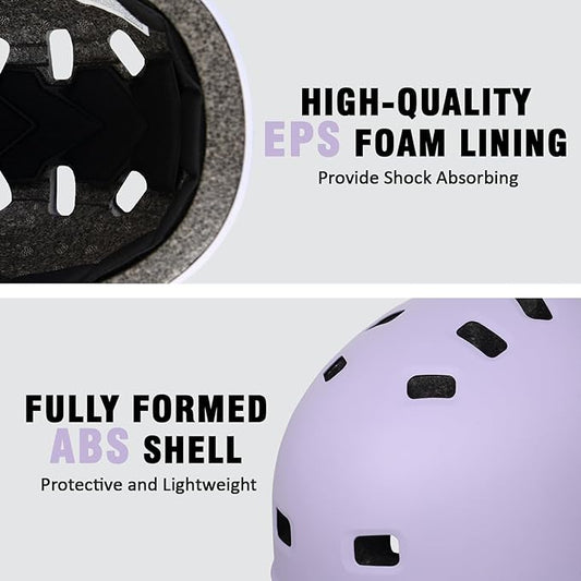 Youth Kids Bike Helmet, Skateboard Bicycle Helmet for Age 5-8-10-12-14 Teen Boys Girls Adjustable and Multi-Sport for Scooter Roller/Inline Skate