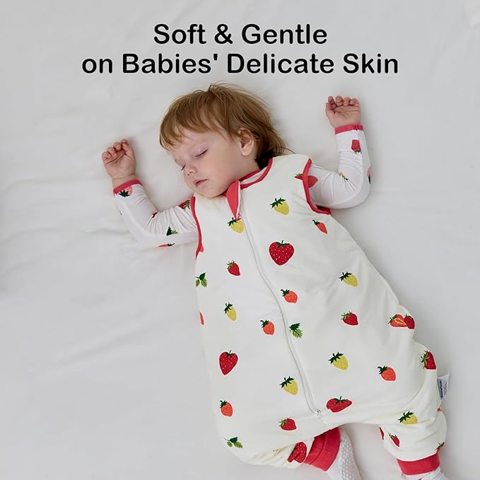 BubblePanda Rayon Made from Bamboo Toddler Sleep Sack with Feet 24-36 Months 1.0 Tog Ultra Soft Toddler Sleeping Sack 2t-3t Sleep Bag Walker Quilted Wearable Blanket with Legs 2-Way Zipper Lightweight