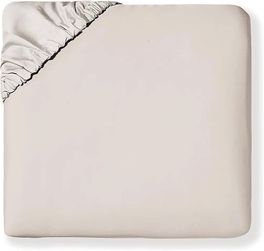MakeMake Organics Organic Full Fitted Sheet Set GOTS Certified Organic Cotton Fitted Sheet with 2 Pillowcase Ultra Soft Non Toxic Breathable Hypoallergenic Colorful Neutral (Full, Solid Taupe)