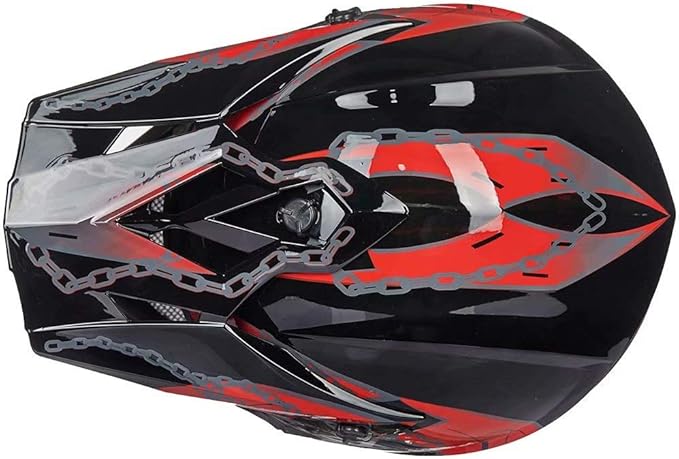 ILM Youth & Kids Dirt Bike Helmets Motocross ATV Dirtbike BMX MX Offroad Full Face Motorcycle Helmet, DOT Approved Model 128YS (Red Black, Youth-S)