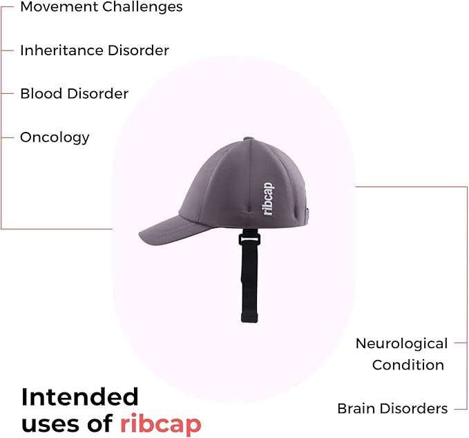 Ribcap Medical Helmet for Kids | Baseball Cap with Chin Strap | Soft Helmet for Epilepsy | Protective Helmet for Seizures | Fashionable and No Stigma