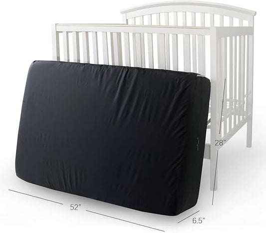 Crib Mattress Bags for Moving, Waterproof Mattress Protector Crib Size Mattress Cover for Moving and Storage, Strong Zipper, Reusable Thick Moving Supplies & Moving Bags, Black