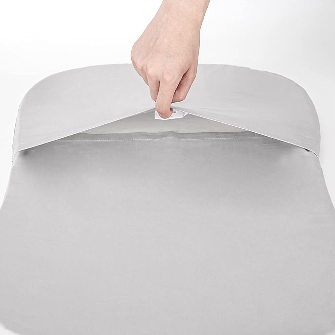 TILLYOU Baby Bassinet Sheets Cotton 2 Pack, 31.5"x18" Breathable Bassinet Mattress Protector, Soft Cradle Bassinet Crib Sheets, Gray