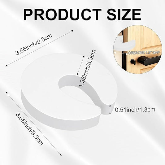 Door Pinch Guard, 4 Pack Door Slam Stopper Door Finger Pinch Guard Soft Thick Foam Door Stopper, Prevent Finger Pinch Injuries, Slamming Doors, Keep Pets from Getting Locked in (White)