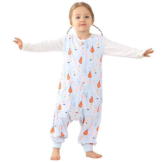 WONDAY Toddler Sleep Sack with Feet, 0.5 Tog Sleeping Sacks for Walking with Legs 2T 3T